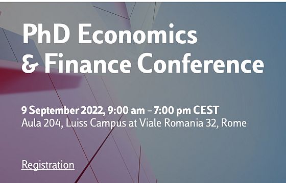 1st Rome PhD in Economics and Finance Conference